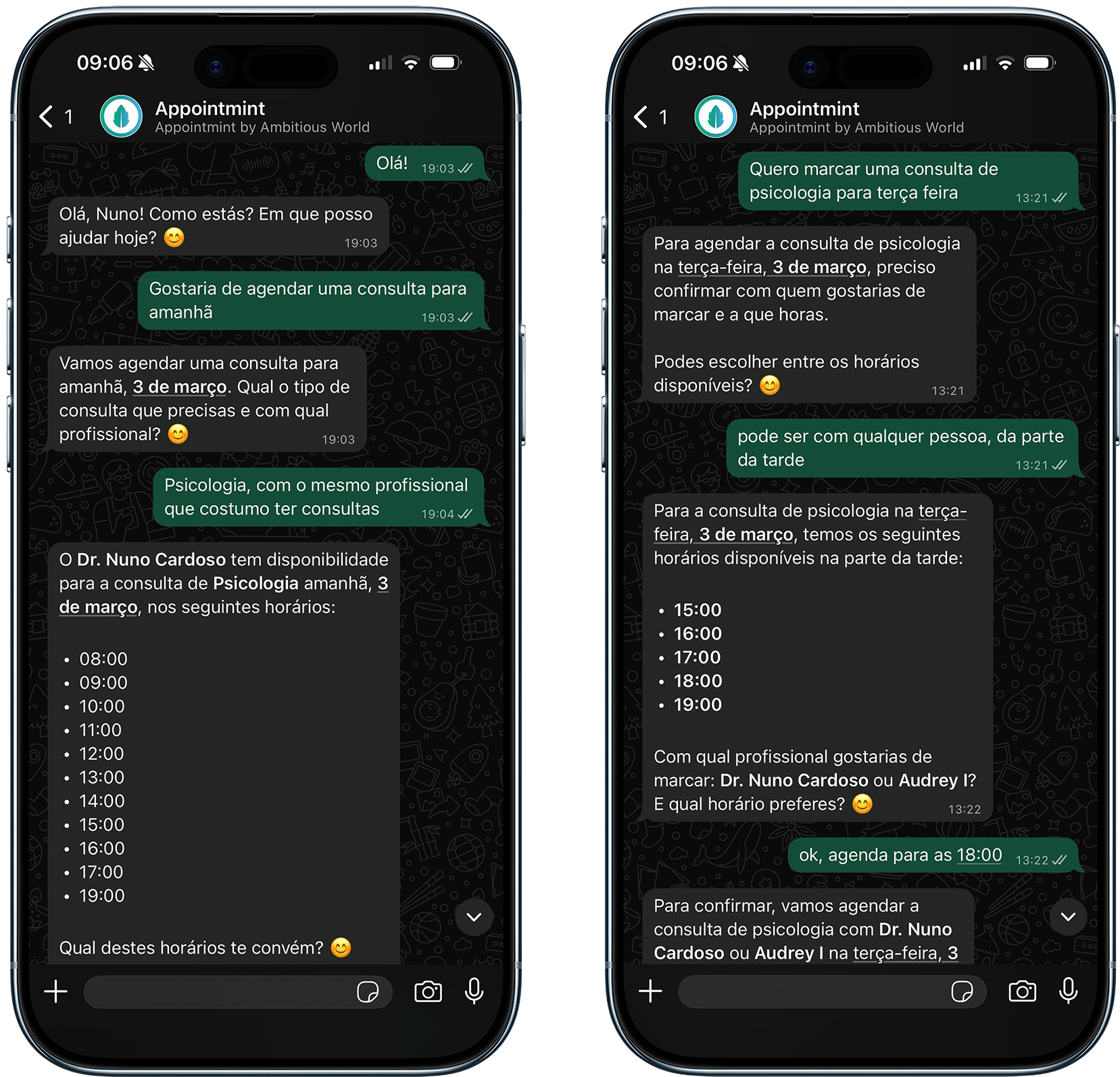 Screenshot of the Mintu chatbot in WhatsApp